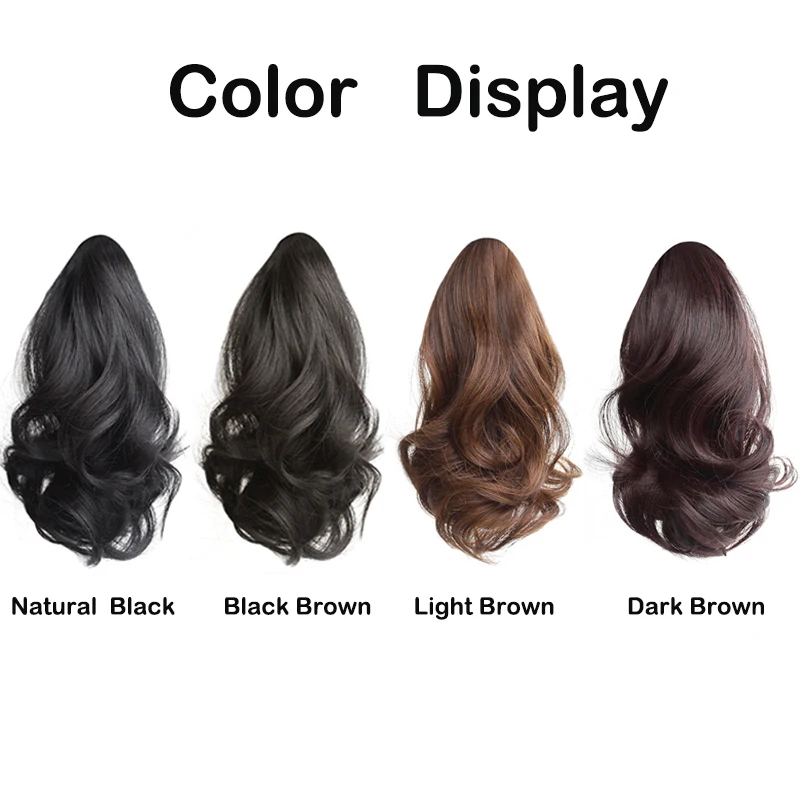 10Inch Synthetic Ponytail Claw Clip Ponytail Extensions Short Curly Ponytail Hair Clip for Women
