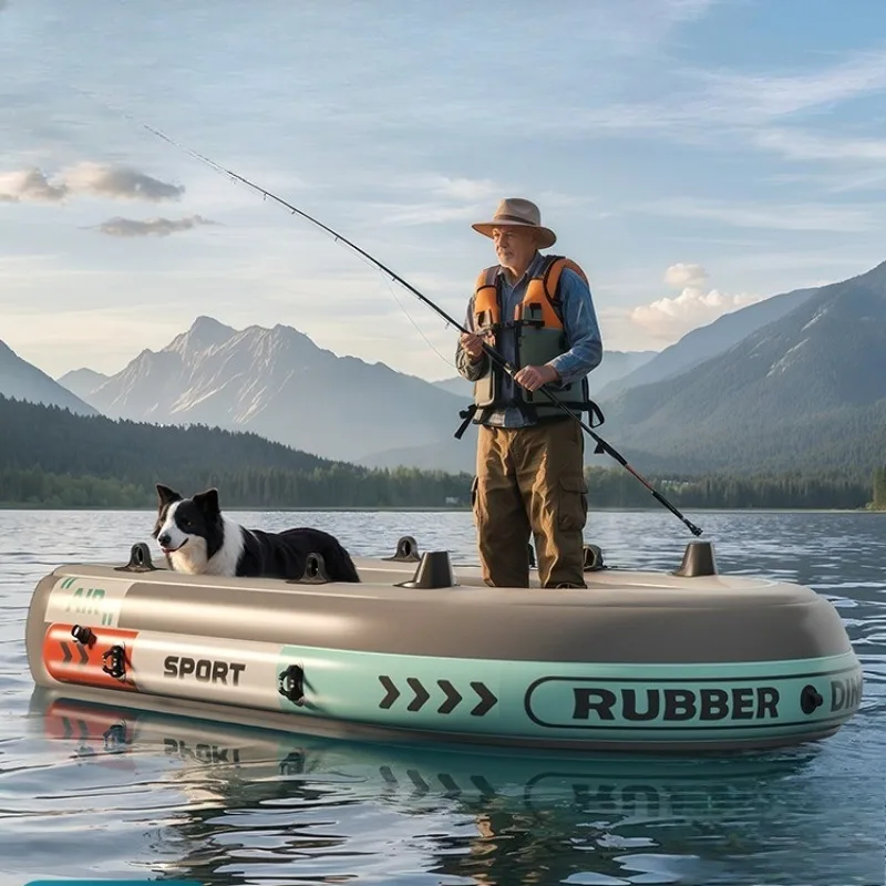 

Kayak inflatable boat rubber boat thickened assault special fishing drifting folding hovercraft wild fishing