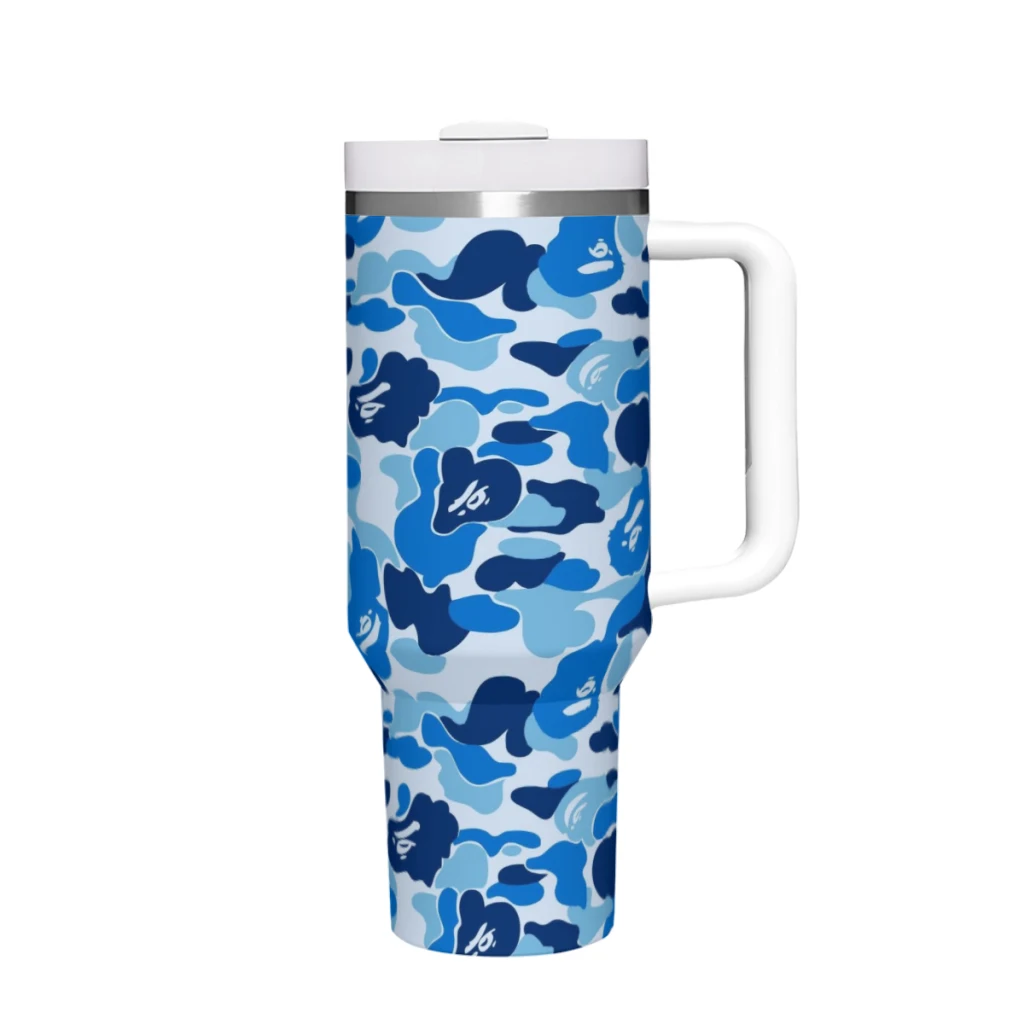 

APE-Camouflage-area 40 oz Tumbler with Handle and Straw Lid,Stainless Steel Insulated Tumblers,Travel Coffee Mug Cup