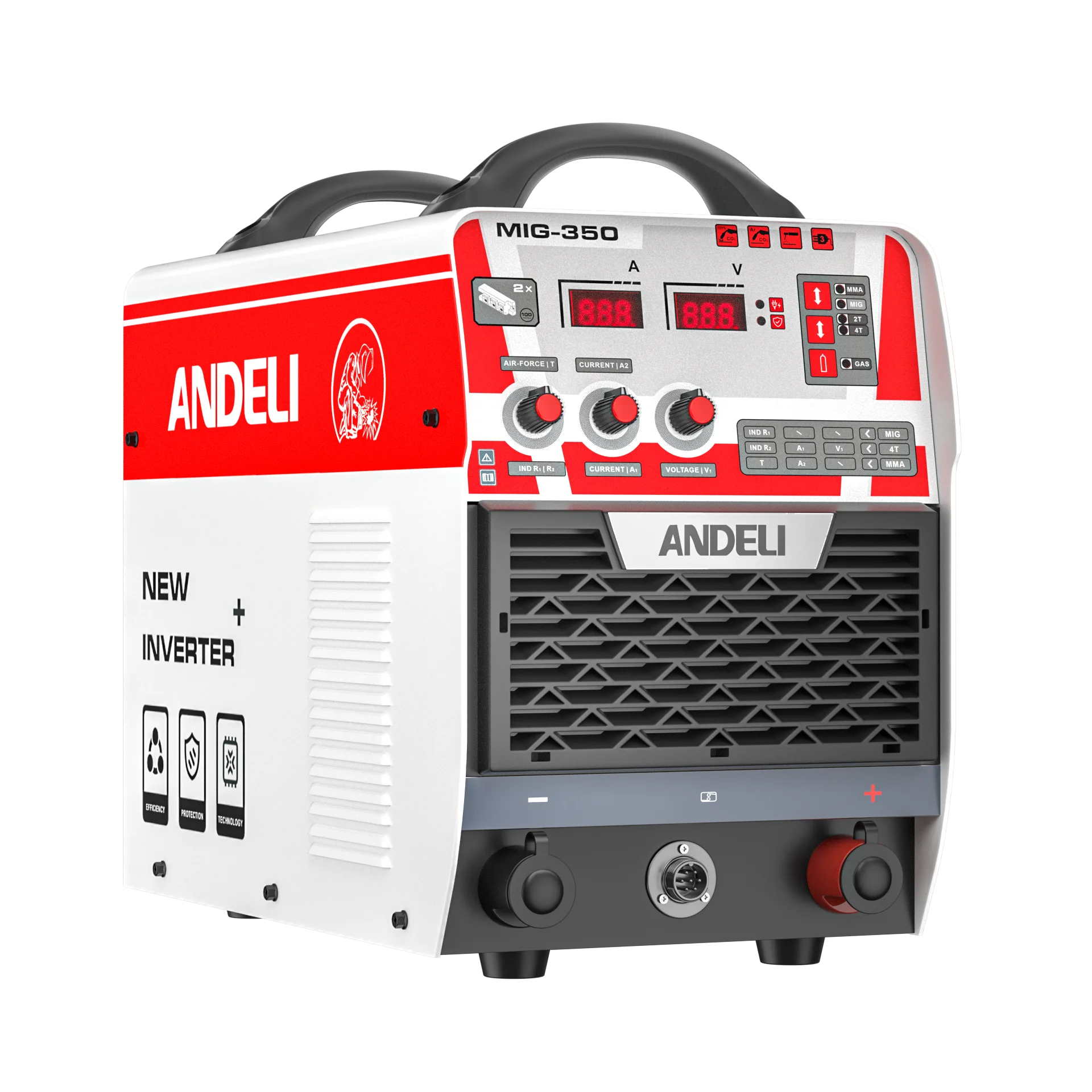 ANDELI MIG350 380V Triphases 350A 20KG Wire Gouge 2 في 1 طوال اليوم 24 ساعة آلة لحام MIG صناعية شديدة التحمل #2