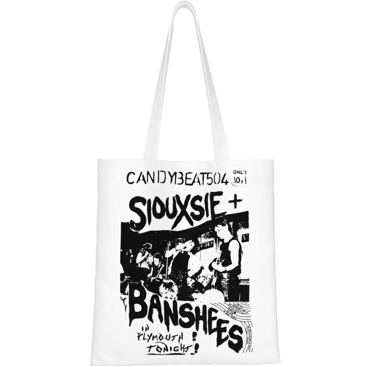 Siouxsie And The Banshees Band Canvas Tote Bag Fashion Large Capacity Shopping Bag for Women British Rock Daily Bags