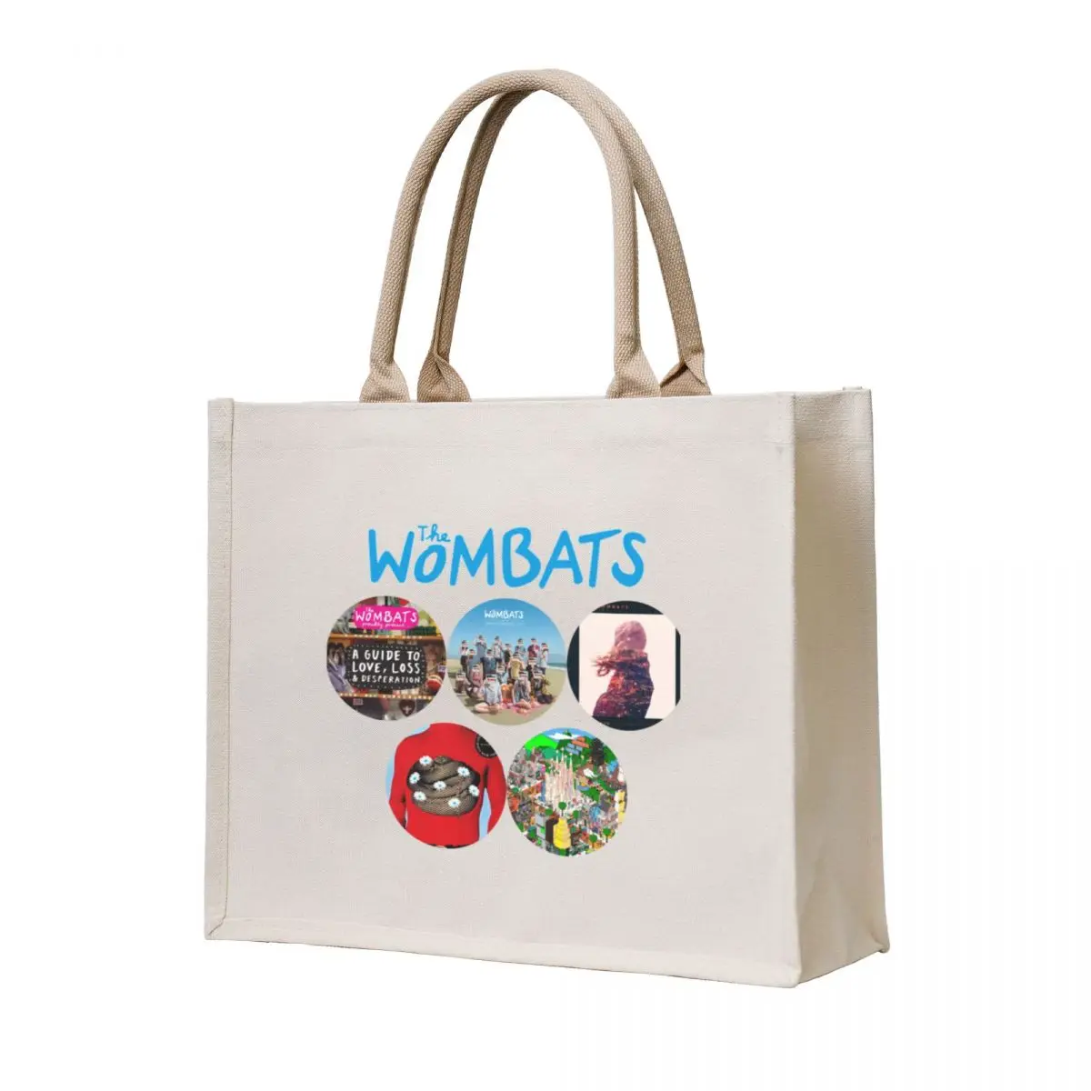 

The Wombats classic t shirt The Wombats Tee and Tote Bag Lady bags shopping bag Large bags for women Big bag
