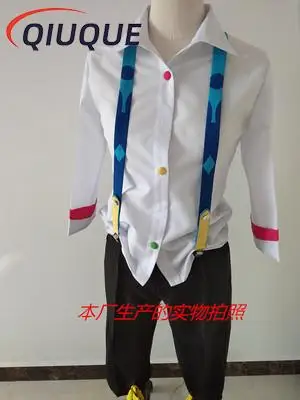 Juzo Suzuya Rei Cosplay Costume Conjunto completo, camisa branca e rosa, calças e alças, terno de quadrinhos anime de joelho, roupa personalizada