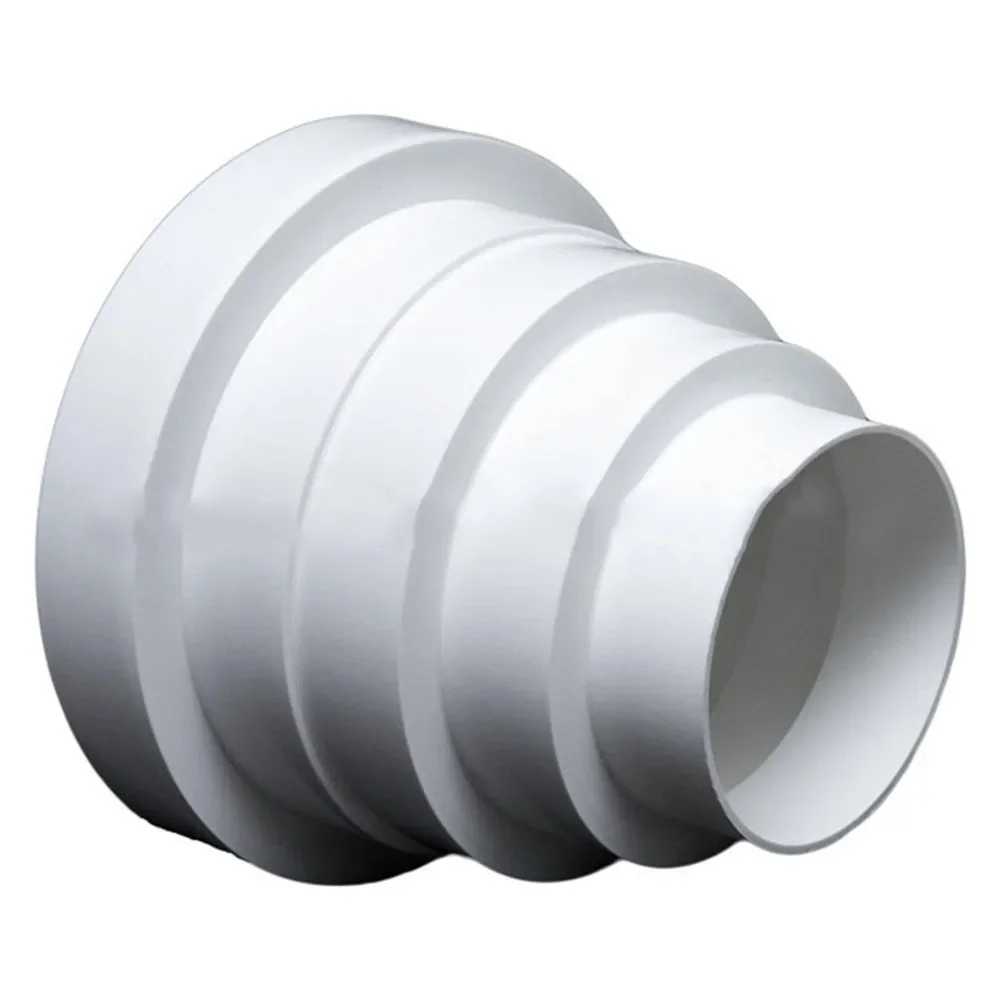 1pc Duct Reducer Extractor Fan Pipe Connector For Ventilation Systems 80 To 150mm Diameter Round Tube