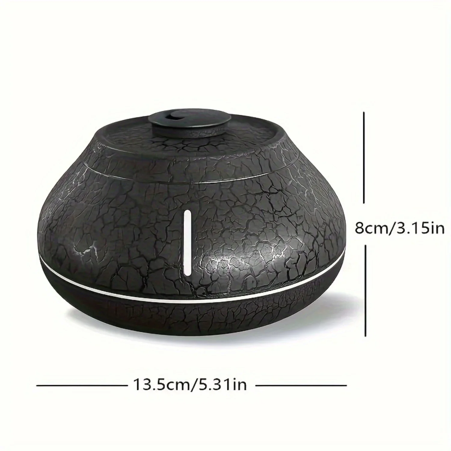 1pc 7 Colors Flame Simulation Humidifier With Aromatherapy And Lighting - USB Powered Essential Oil Diffuser For Bedroom And Tra