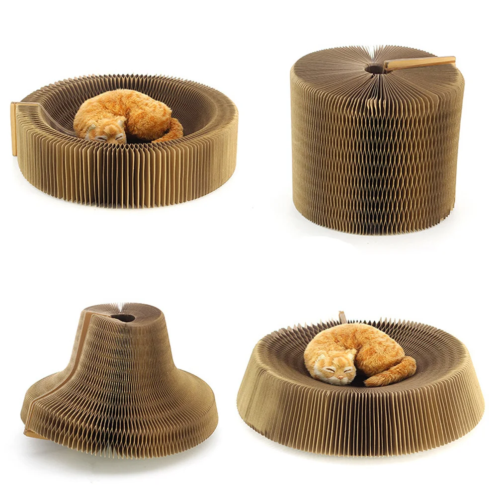 

Collapsible Cat Scratcher Lounge Eco-Friendly Corrugated for Cats Scratch Rest Play Stratcher Lounge