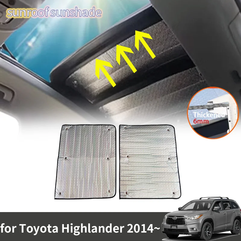 

Sunroof Sunshade for Toyota Highlander Kluger XU50 XU 50 2014~2019 2018 Accessorie Roof Sunscreen Heat Insulation Sun Windscreen