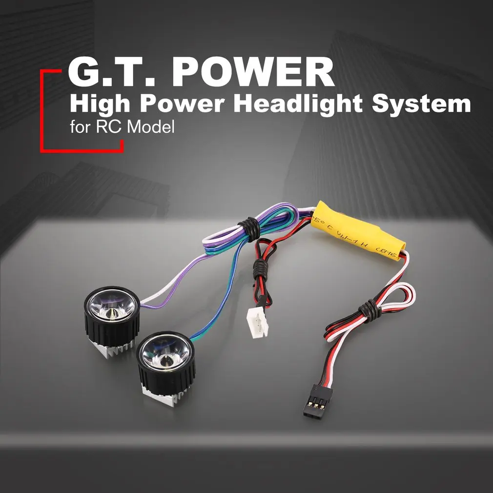 2023 G.T.POWER High Power System Headlight Super Bright LED Lamp for RC Car RC Crawler Airplane Boat Accessories Fast Delivery