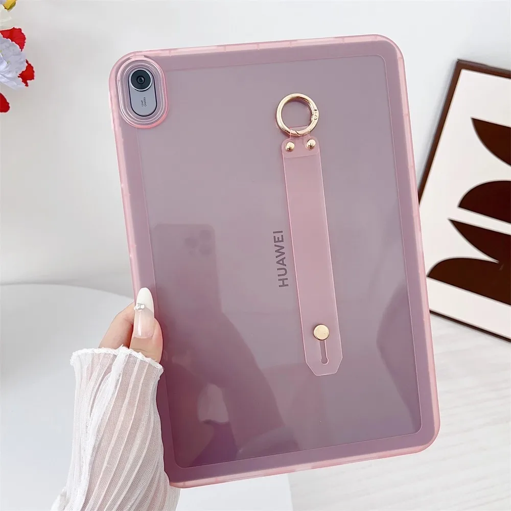 

Tablet Case For Huawei Honor Pad X8a 11 2024 X8 Lite 10.1 TPU Shockproof Back Cover Wrist Strap Protective Shell