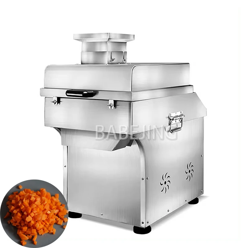 Food Processing Dicer, Vegetable Dicing Machine 1100W Commercial Cutter for Onion, Potato and Carrot Cube Making
