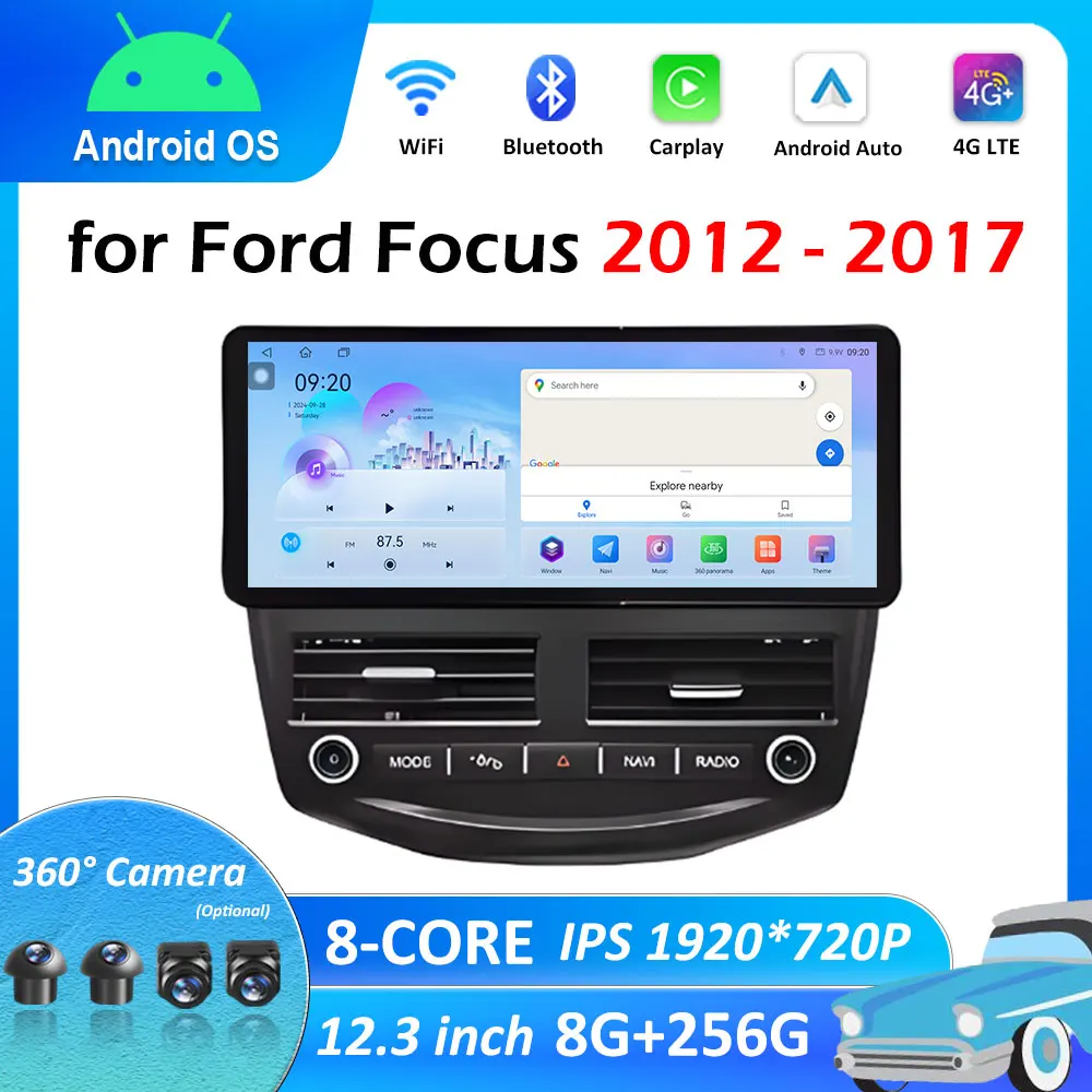 

Navigation GPS Wireless Carplay for Ford Focus 2012 2013 2014 2015 - 2017 DSP Stereo Android Auto Smart System WIFI Accessories