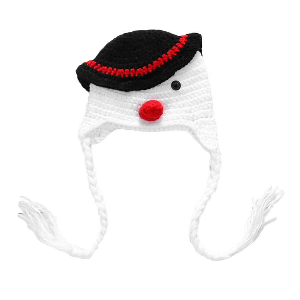 

Snowman Hat Infant Baby Photography Prop Crochet Costume Cute Newborn Caps Knitted
