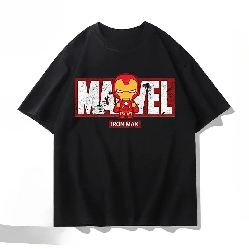 

NASA Marvel Avengers Short-sleeved T-shirts for Men Spider-Man Venom Iron Man and The Hulk Plus-size Men's and Women's Wear