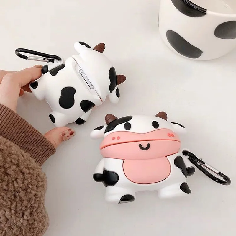 جراب سماعة أذن لاسلكية ثلاثية الأبعاد كرتونية لطيفة لسماعات أبل ، جراب سماعة أذن ، صندوق سماعة رأس ، جديد ، 1 ، 2 ، 3 ، Pro ، 2 ، 3