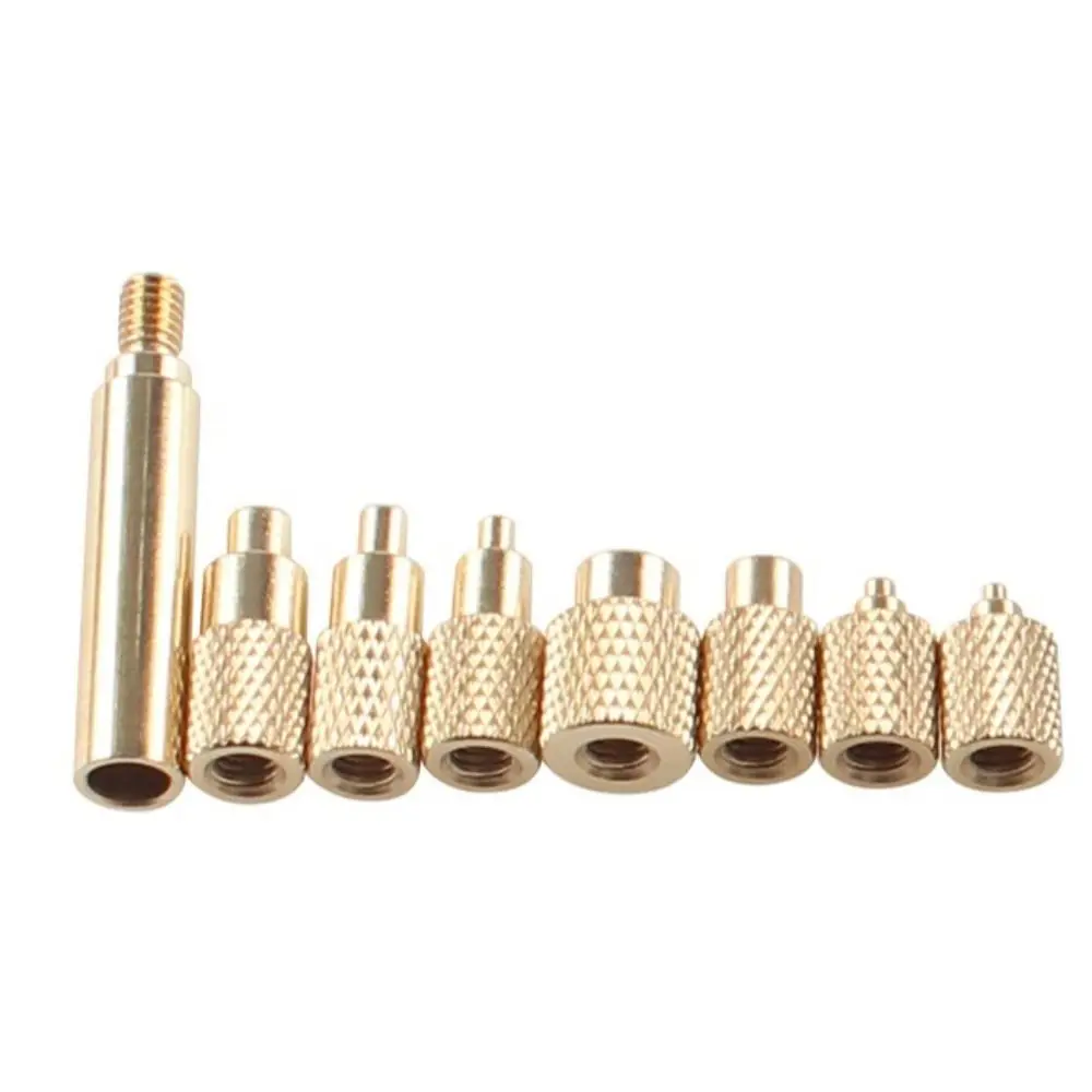 8 Pcs Universal M2-M8 Heat Insert Nut Internal Thread Set Heat Insertion Tool Tool Brass Knurled Nut Soldering Iron