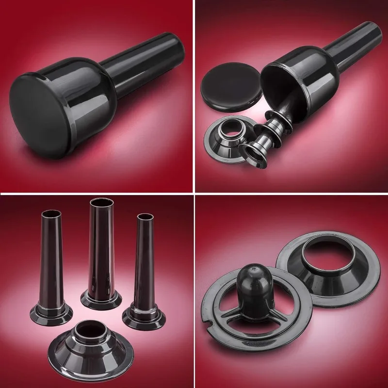 Picadora de carne eléctrica de alta resistencia STX Turboforce II "Platinum", embutidor de salchichas: 6 placas de molienda, 3 cuchillas S/S, 3 tubos de salchichas