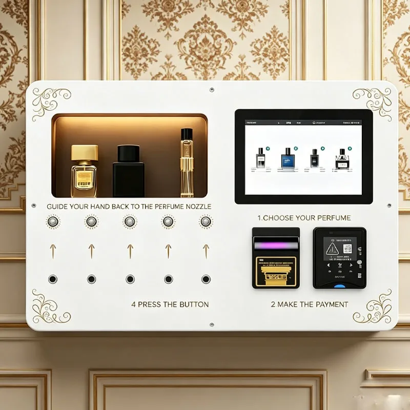 Automatic Fragrance Dispenser Touch Screen Perfume Vending Machine Cashless Payment Supports Credit Card Coin Wholesale