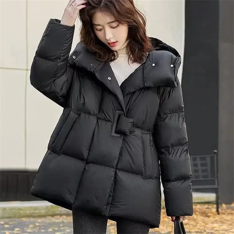 Design Thick Cotton-Padded Coat 2025Winter New Long Down Jacket Women Parkas Explosions Hooded Outerwear Ladies Fashion Overcoat