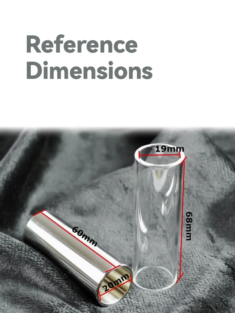 Aço inoxidável/slide de vidro guitarra dedo sliders guitarra elétrica escolher tubo junta acessórios guitarra dedo sliders