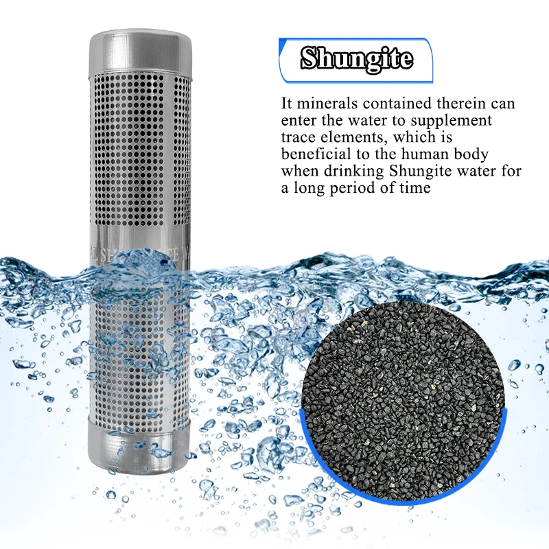 SOUDRON Shungite Water Stick Maintain body balance Increase Ionizer Mineral Water Filter Stick