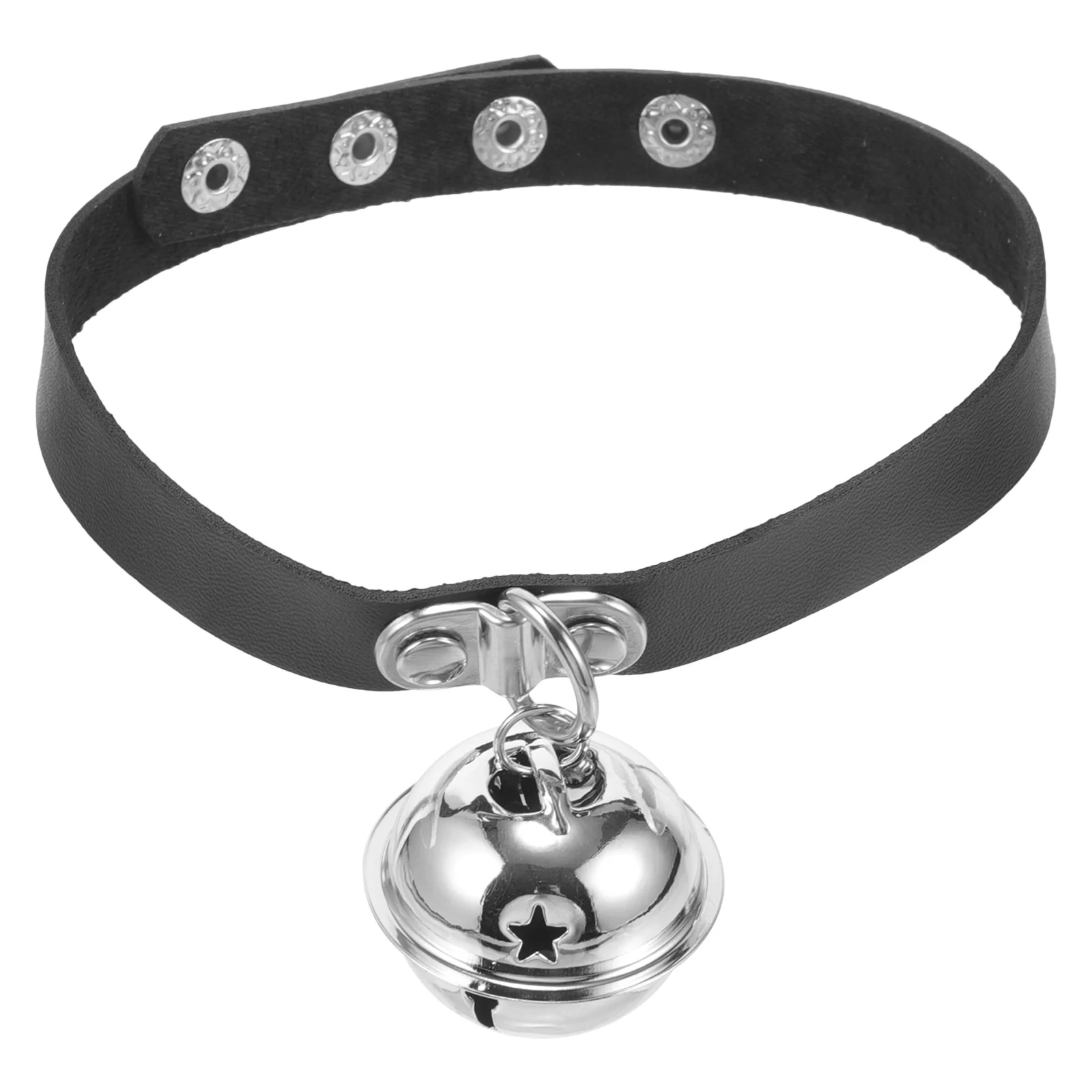 

Pet Dog Collar With Bell Adjustable Pu Comfortable For Small Large Dogs Outdoor Daily Party Wedding Photo