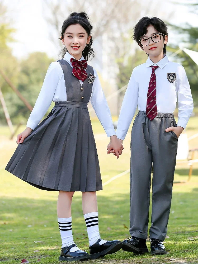 skirt cosplay school students' choir performance attire, poetry recitation children's choir performance attire, uniform tie