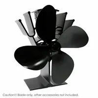 Fan Leaf Fan Blade Home Office 1pc 4 Blades Aluminum Alloy Heat-resistant Lightweight Wood Stove Fireplace Heat Powered