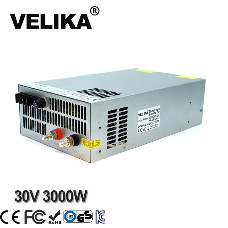 

3000w Power Supply 3000w 30v Dc Switch Mode Power Supply 100a Industrial Led Driver 3KW for Cctv