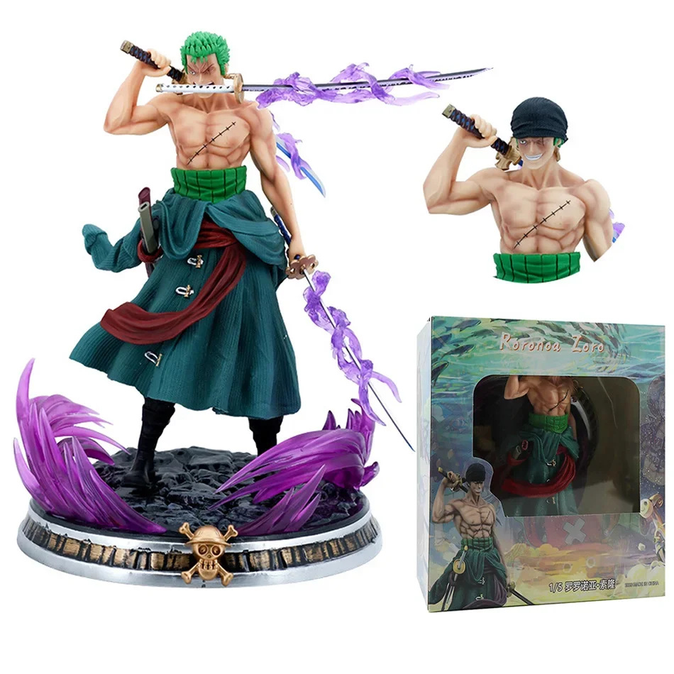 New One Piece Anime Figure Bath Blood Roronoa Zoro PVC 21cm Action Figure Collection Exquisite Model Birthday Gifts Figurine