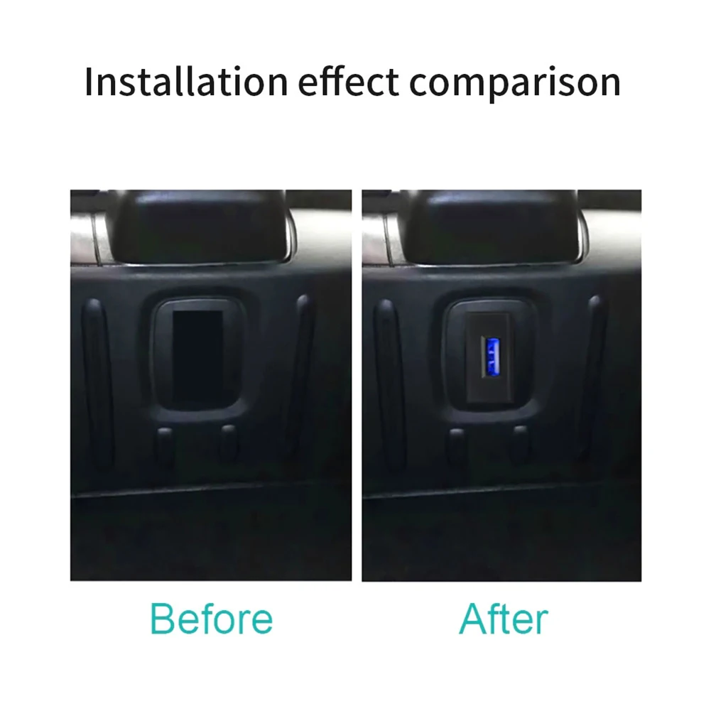 Fast Charging High Quality 2400 (mA) Car Charger Socket USB Charging Black Car Charger For Truck ATV Boat RV Bus