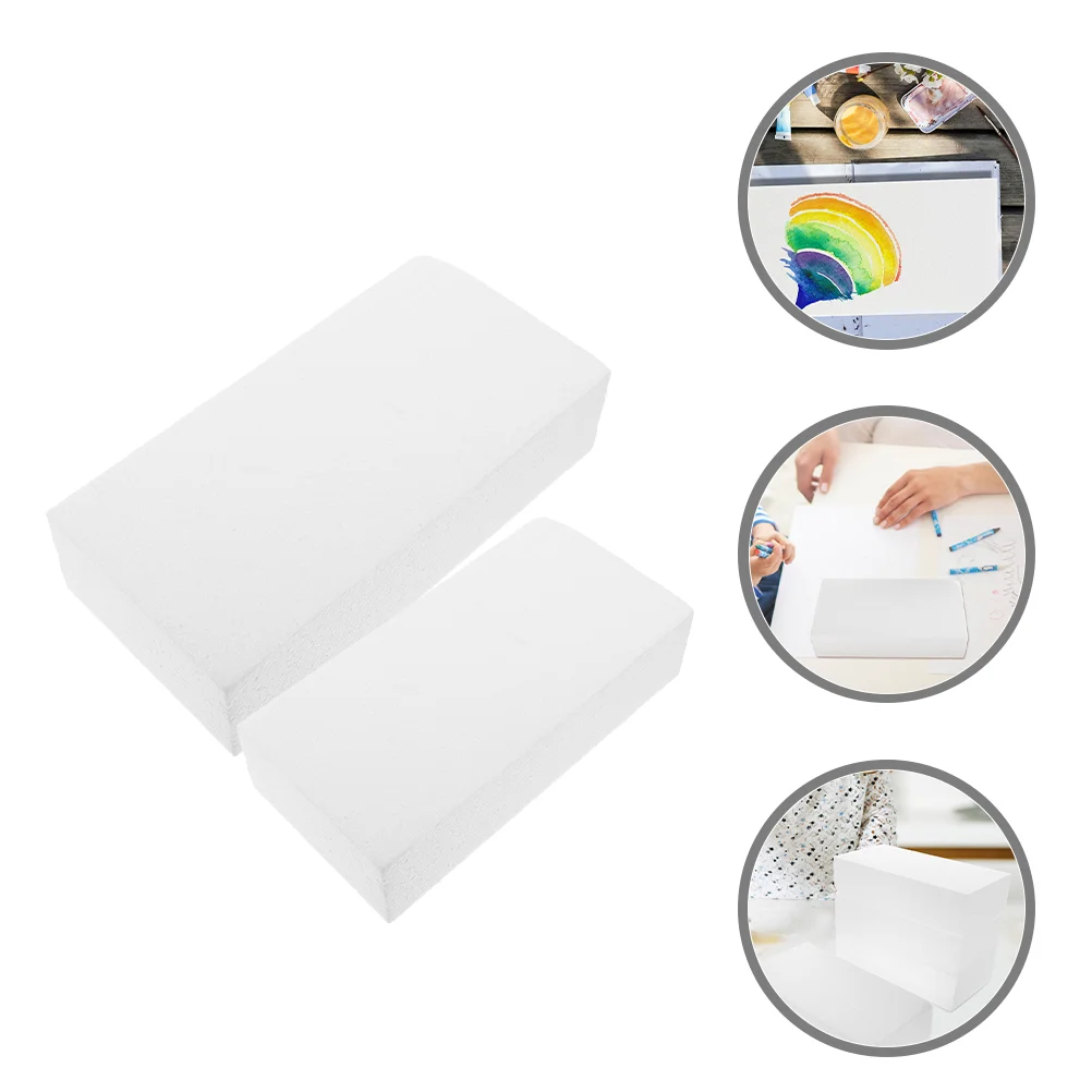 4 Pcs Foam Block Rectangular Crafts White Foams Cubes Square Blocks DIY Graffiti Party Supplies