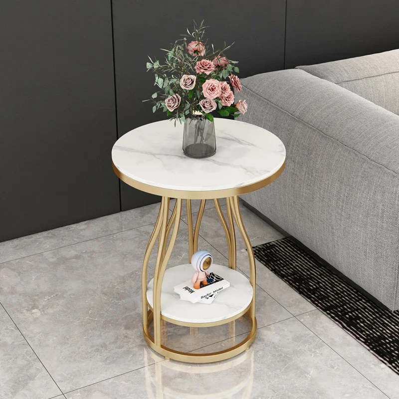 Round Marble Coffee Tables Tea Nordic Luxury Modern Coffee Tables Gold Living Room Table Basse Furniture Living Room WK50CJ