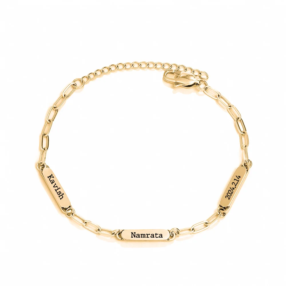 Temperament stainless steel splicing cubes customized simple bracelet for  women, charming friendship jewelry gift.