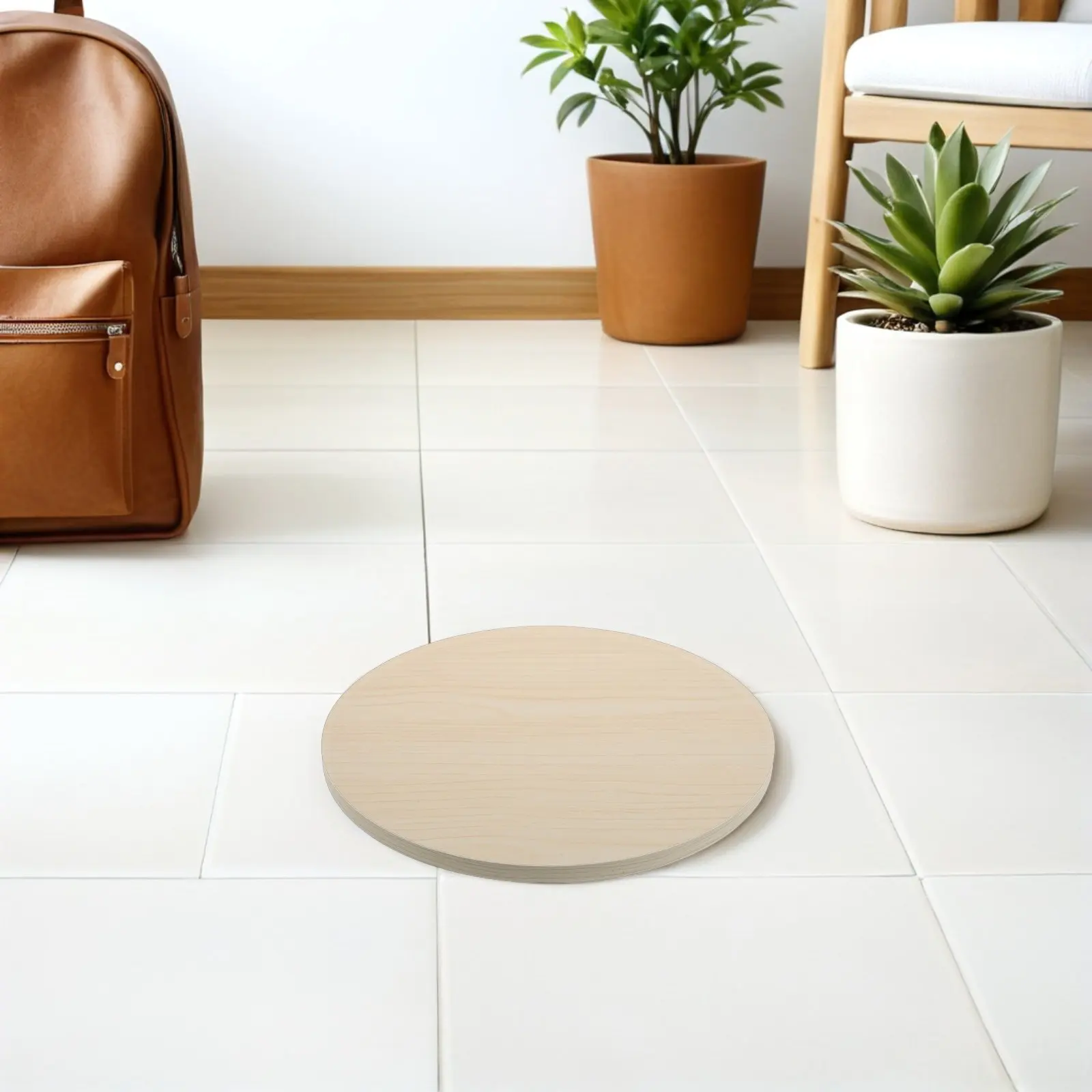 Round Table Top 85Cm Diameter High Density Mdf Material Stain Resistant Surface for Home Office Hotel Table Makeover