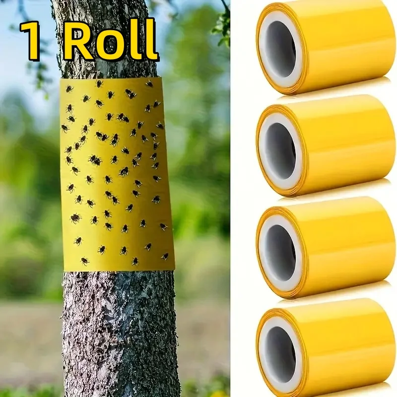1 rol dubbelzijdig kleverige insectenbarrièretape effectief tegen ongediertebestrijding buitenshuis zelfklevend geschikt voor bomen tuinen