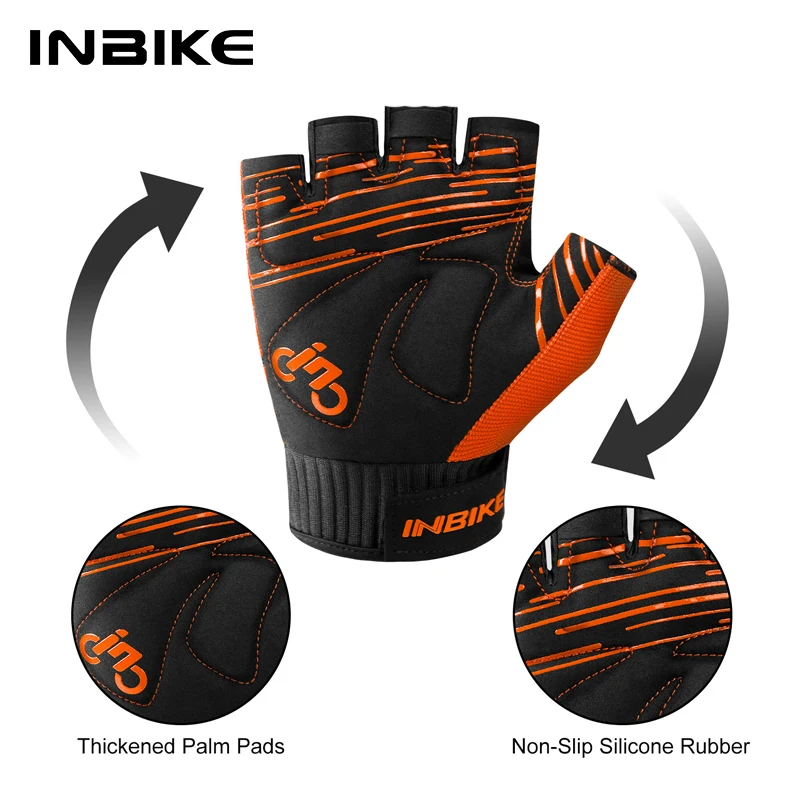 INBIKE Shockproof Cycling Gloves Summer Men\'s MTB Road Bike Gloves Thickened Pad Women Outdoor Sport Bicycle Gloves MH106