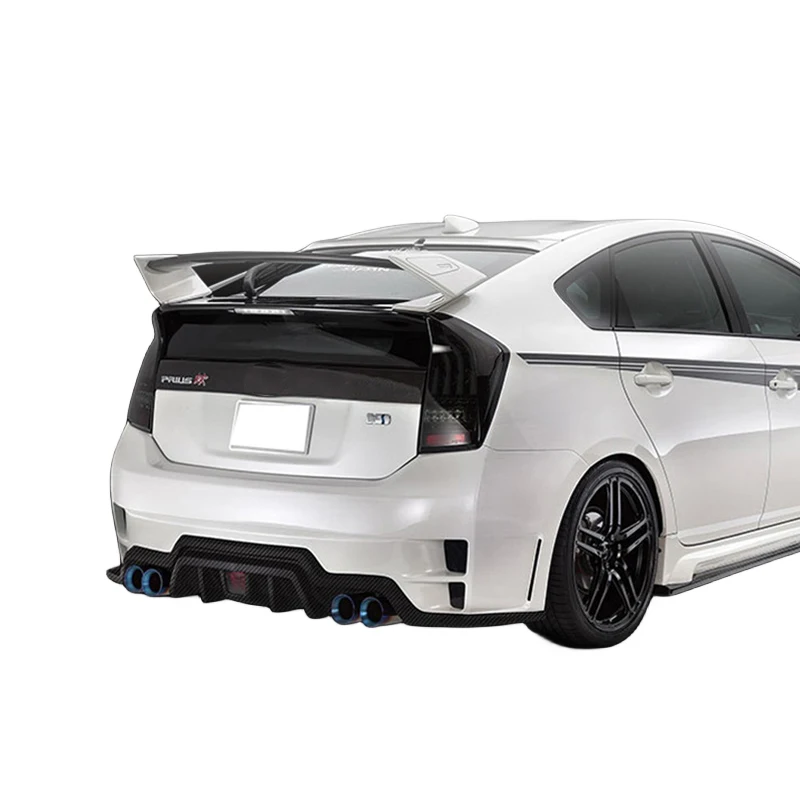For Toyota Prius Spoiler wing 2003 - 2012 ABS Material Carbon Fiber Look Car Rear Trunk spoiler Wing Accessories Body Kit