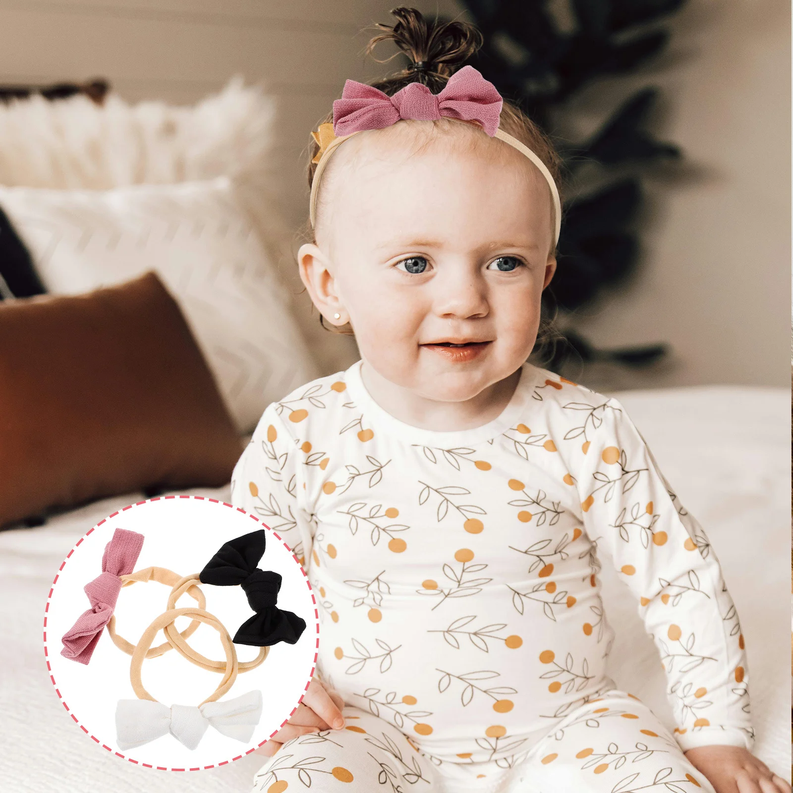

3Pcs Baby Headbands Bow Hair Bands Soft Stretchy for Girls Toddler Party Hair Accessories Gift Baby Headbands Bow Headband