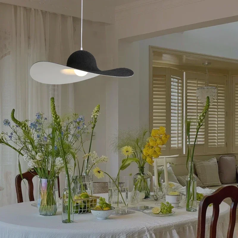 تصميم قبعة قلادة ورأى مصابيح متدلية الشمال الحد الأدنى الإبداعية ضوء مصباح غرفة الطعام غرفة نوم غرفة المعيشة مقهى إضاءة زينة