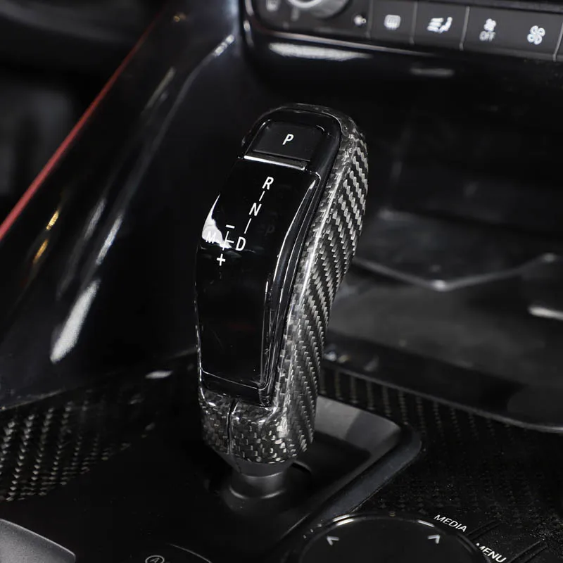 

For Toyota GR Supra A90 A91 MK5 2019-2024 Real dry Carbon Fiber Car Gear Shift Head Cover And Front Head Cover Decorative Trim