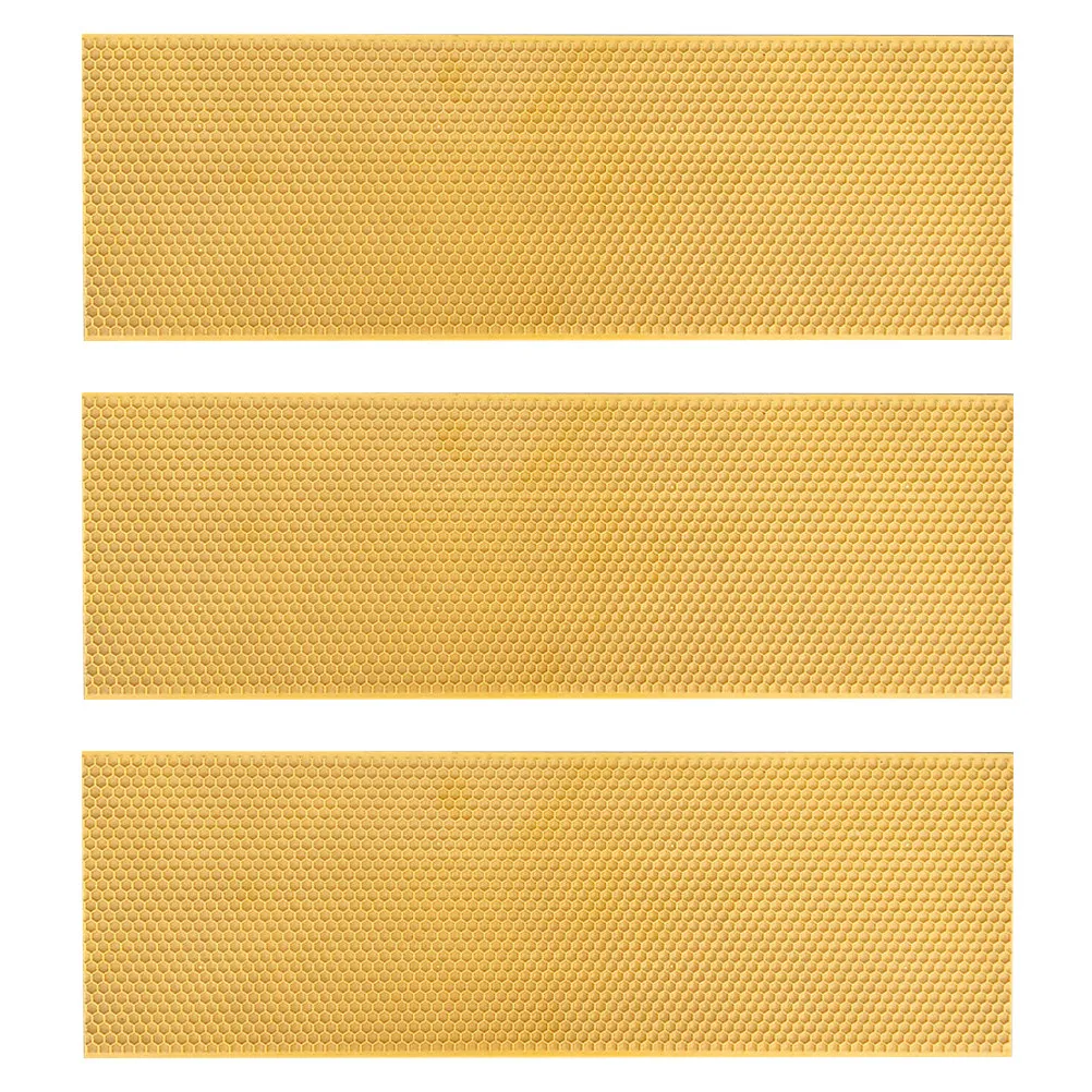 3Pcs Beehive Foundation Sheet Nest Beeswax Foundation Deep Bee House Honeycomb Sheet Beekeeping Equipment Bees Hive Base