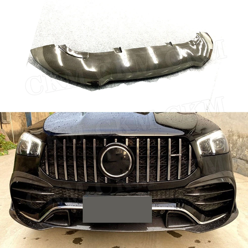 

Dry Carbon Fiber Front Bumper Lip Spoiler for Mercedes Benz GLE Class W167 GLE53 AMG SUV 2020 UP Auto Car Styling