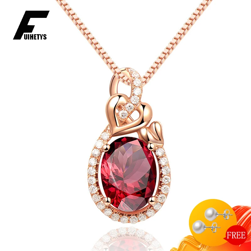 

Vintage Necklace 925 Silver Jewelry with Ruby Zircon Gemstone Pendant Accessories for Women Wedding Party Bridal Gift Wholesale
