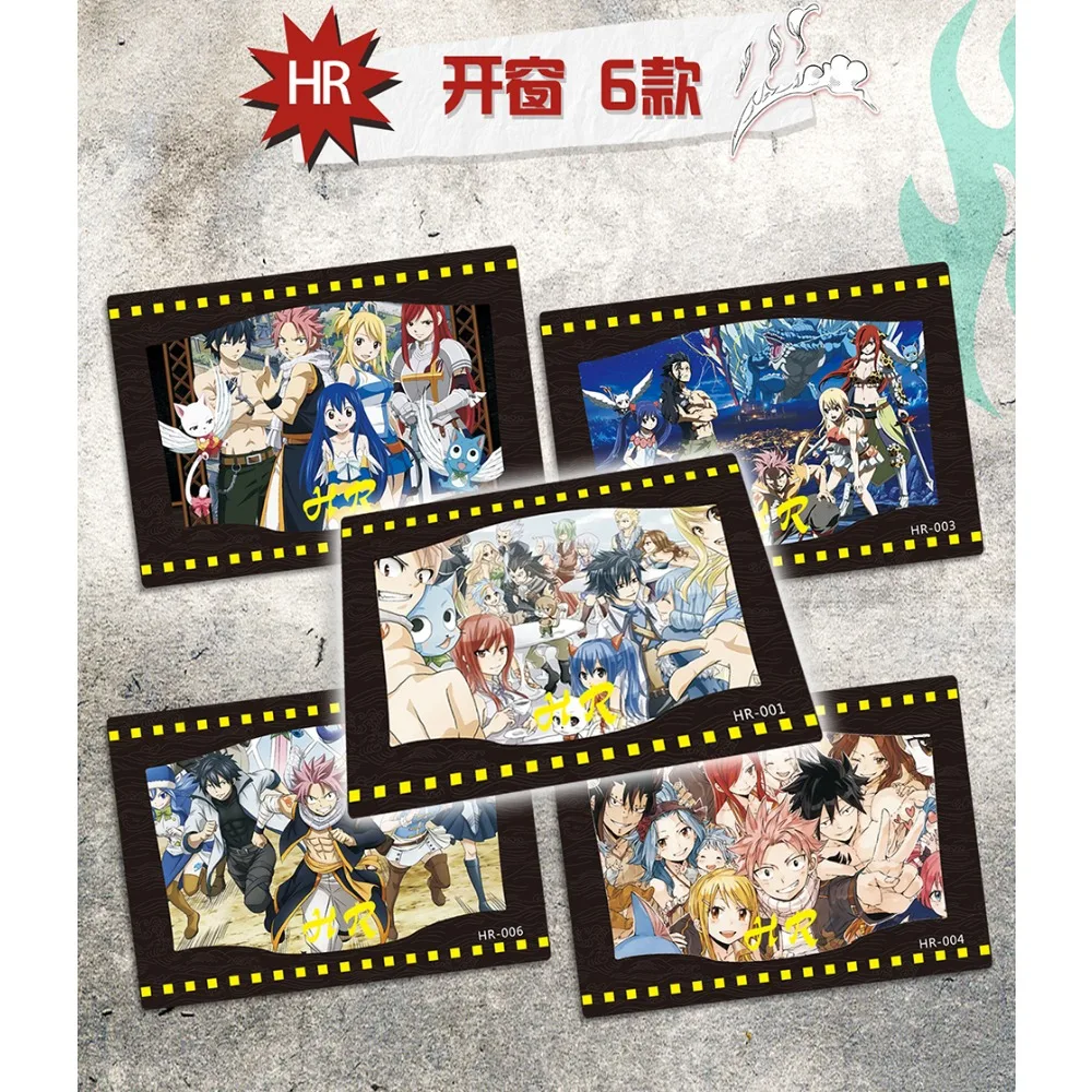 Carte de Collection de Queue de Mort pour Enfant, Jeu de Dégradé, Protagoniste de Dessin Animé Japonais, Natsu, Lucy, Heartfilia, Cadeau d'Anniversaire, Vente en Gros