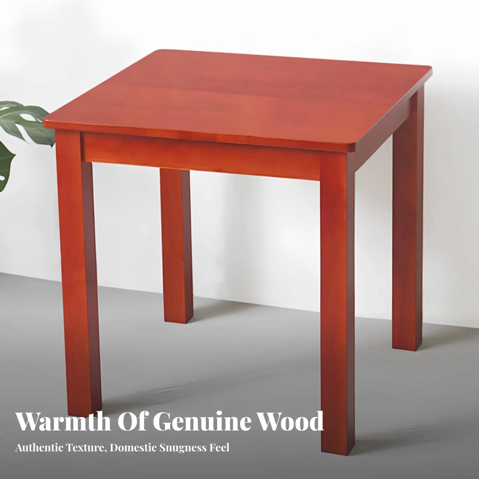 

Square Wooden Tea Table Sturdy Wood Construction Square Occasional Table Chinese Space-Saving designSaving for Study, Bay Alcove