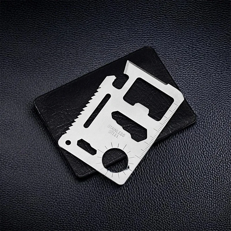 Pocket Tool Multifunction Credit Edc Outdoor Bottle Survive Gear Card Multi Multipurpose Gadget Camping Opener Wallet Kit