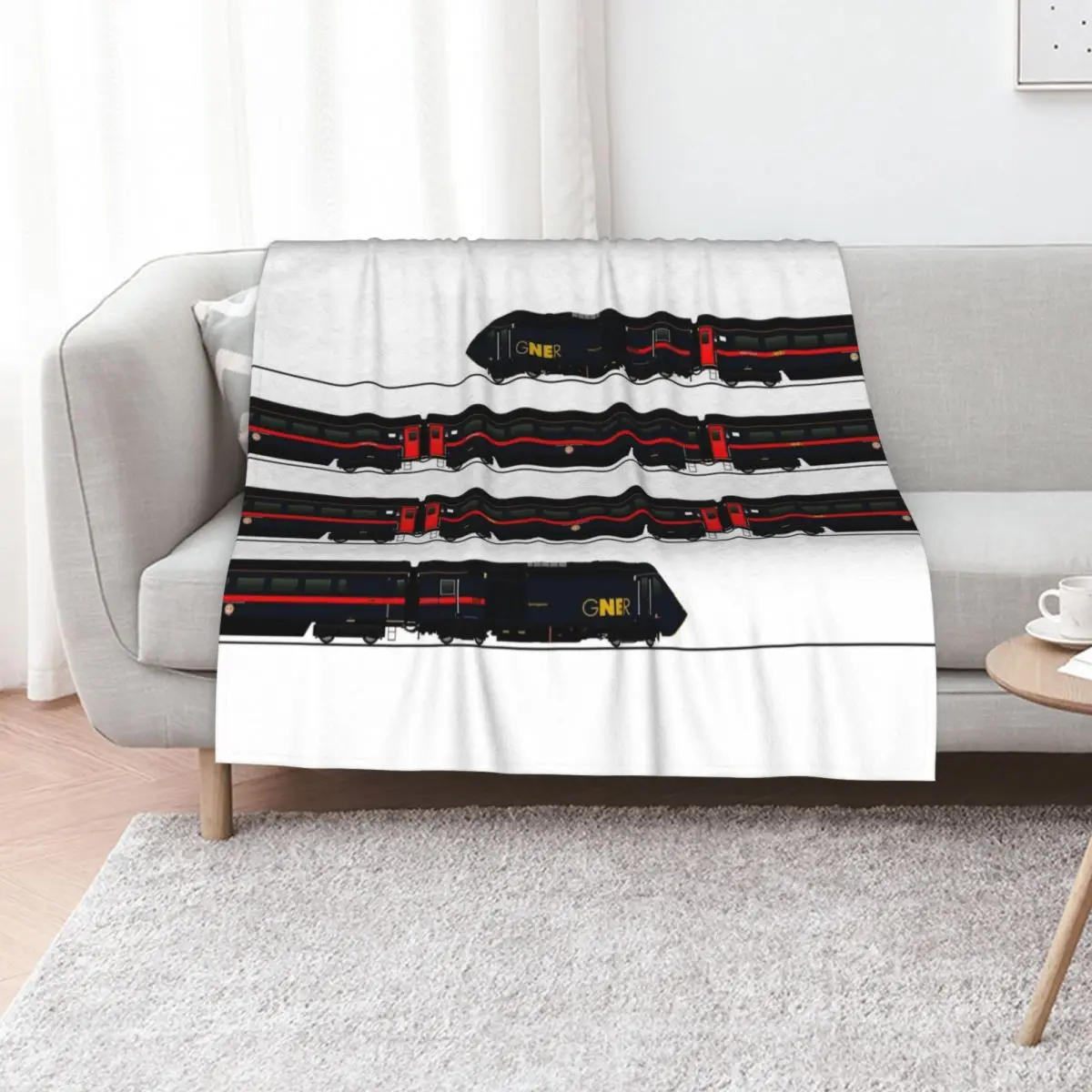 GNER HST CLASS 43 LOCOMOTIVE Throw Blanket Sofa Throw funny gift Weighted Extra Large Throw Flannel Luxury Brand Blankets