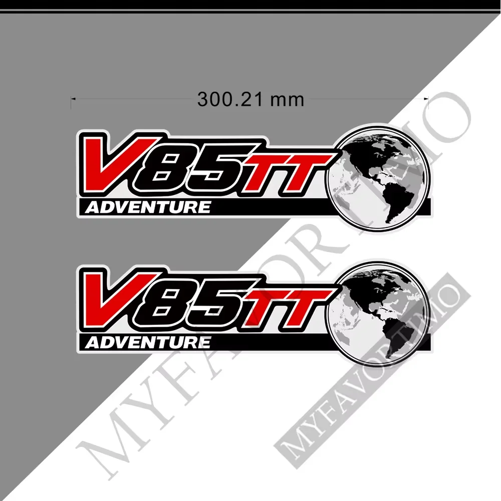 Autocollants en PVC pour bagages de coffre de Moto, autocollants avec Logo emblème, protection décorative anti-rayures pour Moto Guzzi V85TT V 85 TT