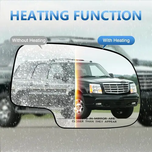 Imagen 2 del producto Reemplazo de señal de giro de cristal para espejo retrovisor lateral calefactable para Chevy Silverado GMC Sierra Cadillac Escalade 2003 2004 2005 2006