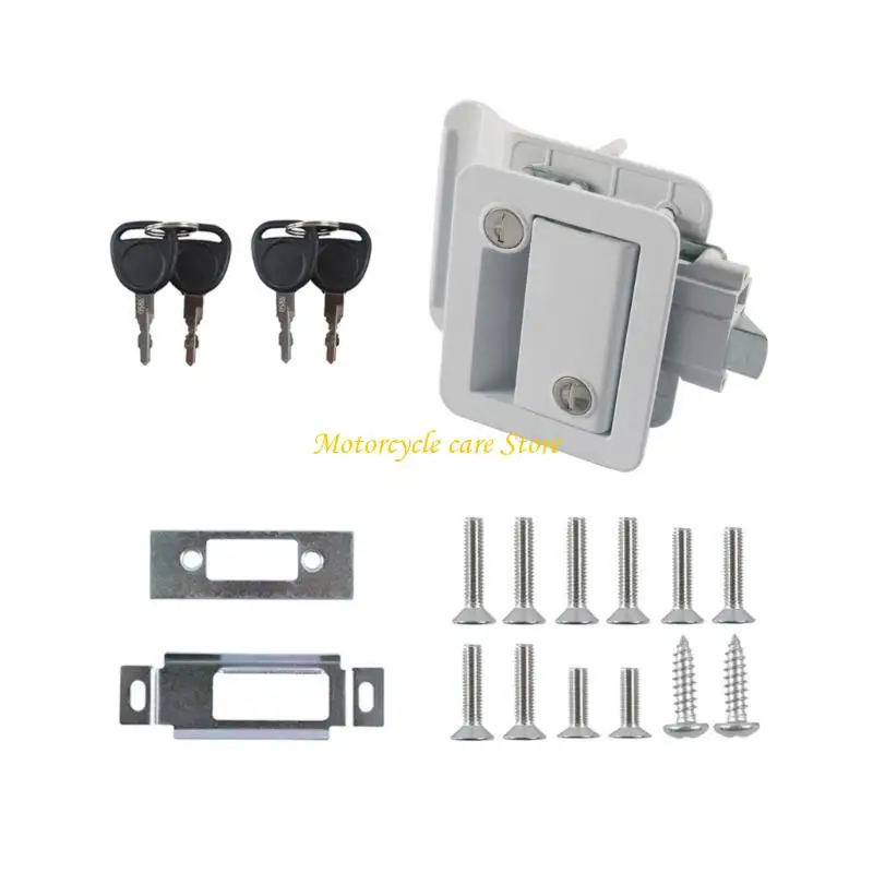 

U75F RVs Door Lock Inside Outside Double Open Door Lock for Camper Caravans Trailer